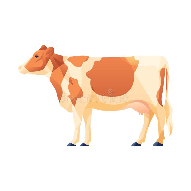 Ilustrare separată cu ilustrație separată cu ajutorul unui desen animat de vacă vectorial stock illustration