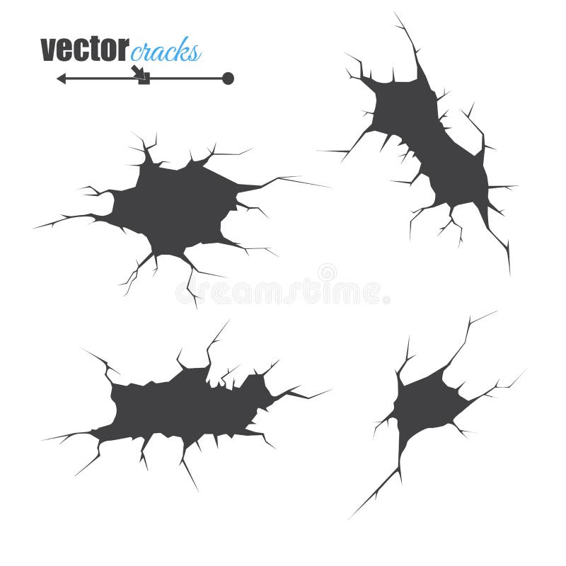 Vector Cracks. Cracked Earth Stock Illustration Illustration of