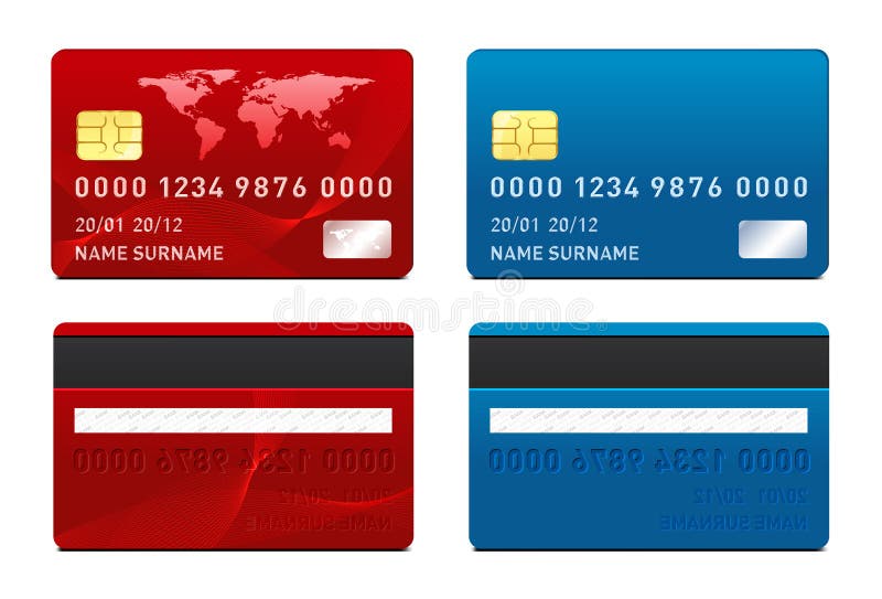 Vector Credit Card Template Royalty Free Stock Images - Image: 30821959