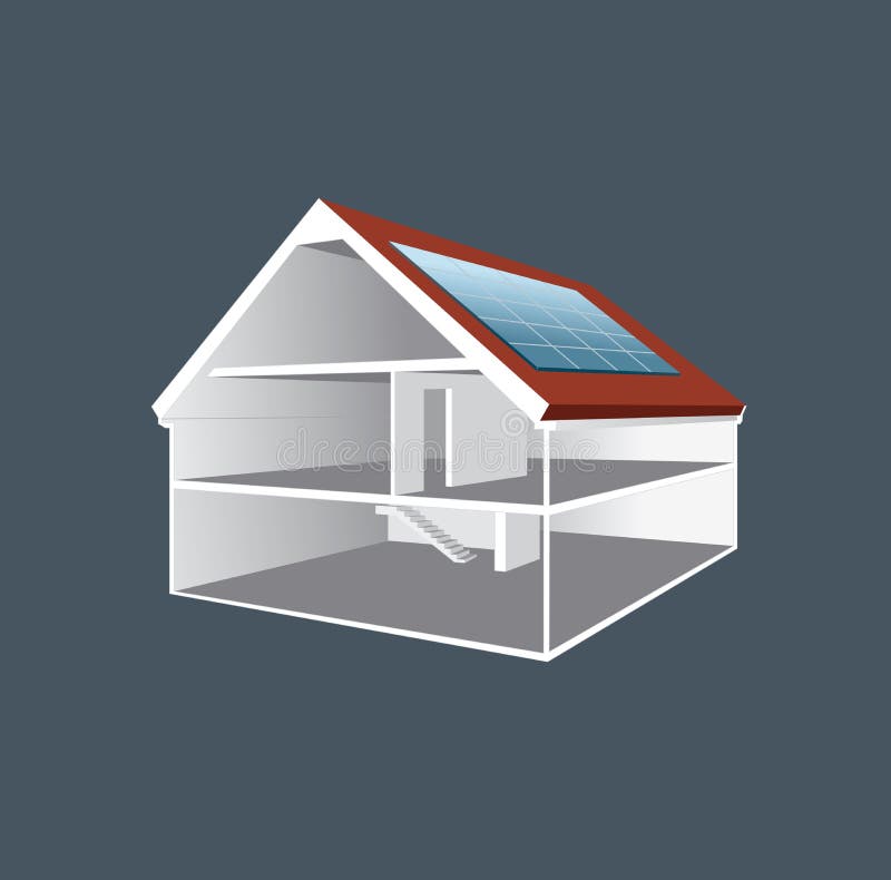 Vector cross-section house drawing vector illustration Vector cross-section house drawing vector illustration