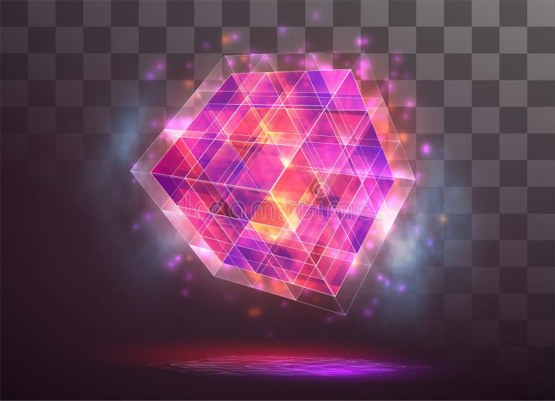 Vector Crystal. Power and Energy of the Elements Stock Vector