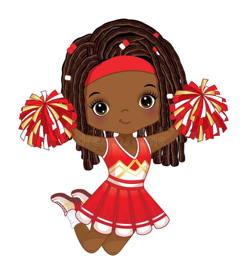 Cheerleader Pom-Poms Color Clipart Set Stock Vector