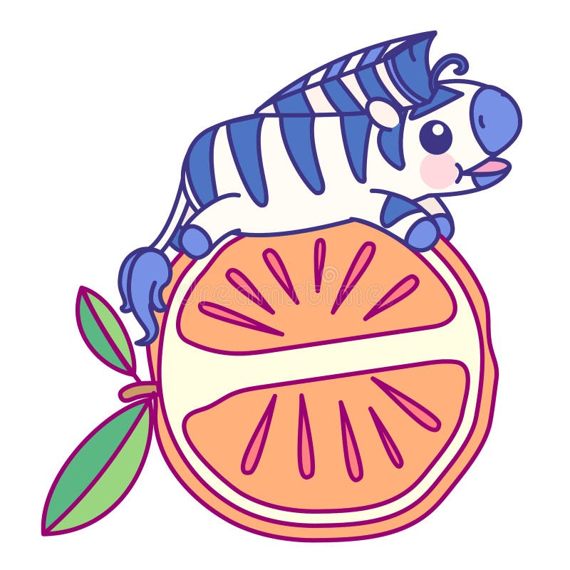 Vector Cute Baby Striped Zebra Stock Vector - Illustration ...