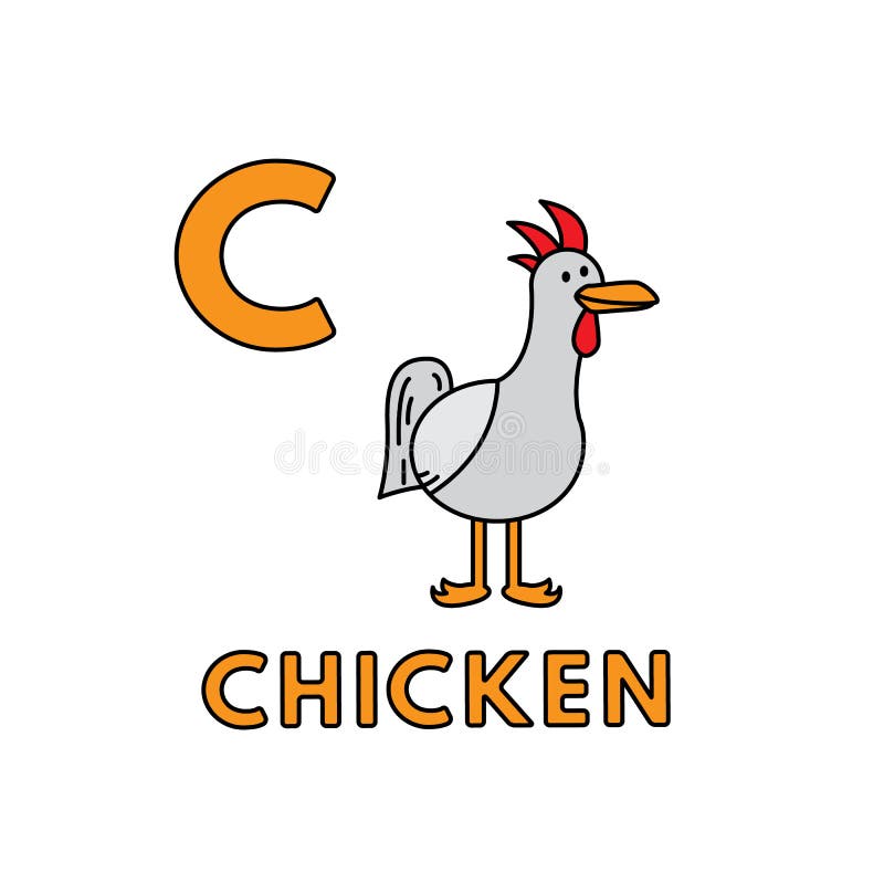 Flashcard Letter C Chicken Stock Illustrations – 9 Flashcard Letter C ...