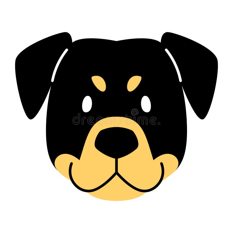 Vector Cute Dog Icon Illustration Stock Vector Illustration of