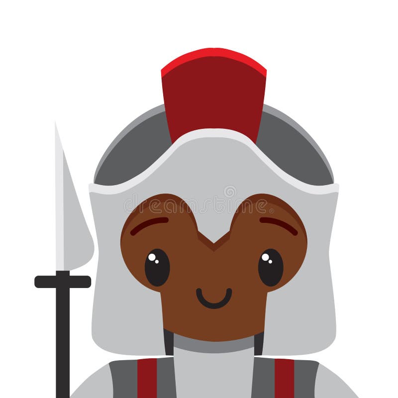 Vector cute knight colorful isolated vector illustration