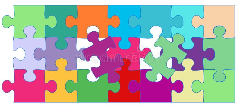 Vector Cute puzzle background