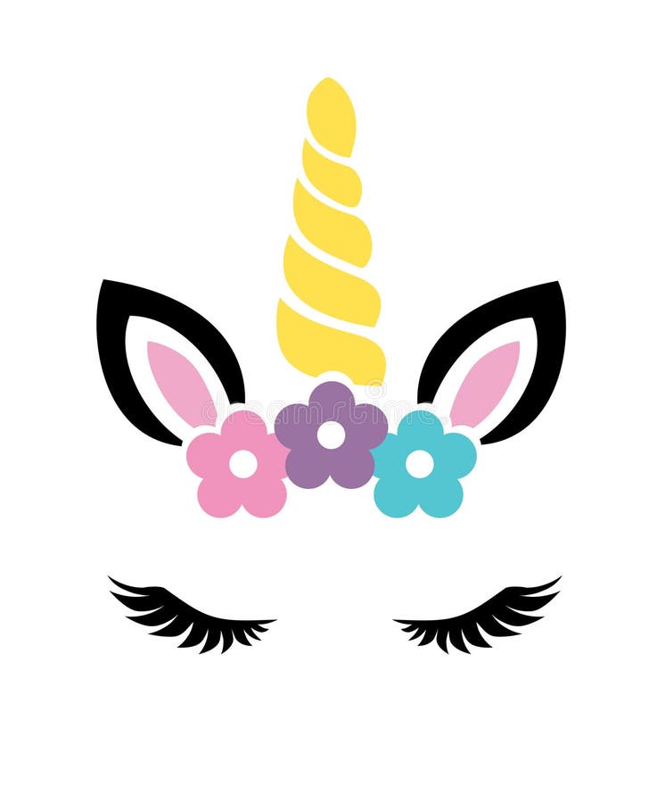 Vector cute unicorn royalty free illustration