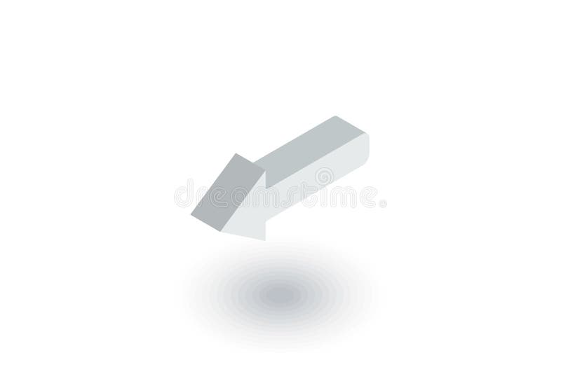 Vector 3d al săgeții izometrice stânga-stânga vector illustration