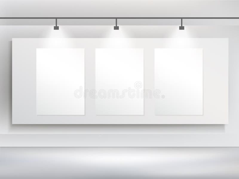Vector 3d blank billboard template stock illustration