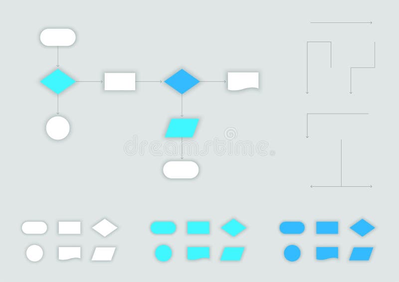 Vector 3d Flow Chart Elements Set Infographic Template stock illustration
