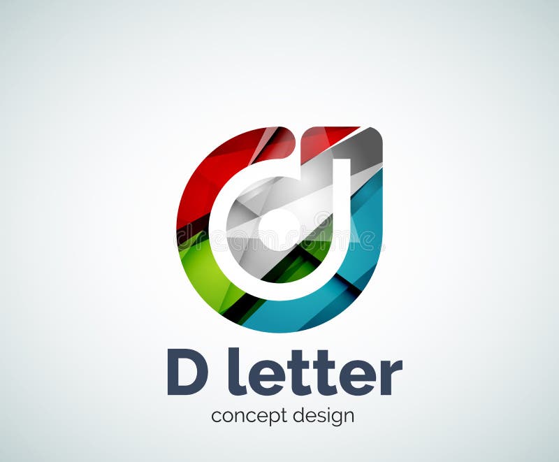 Vector D Letter Concept Logo Template Stock Vector - Illustration of ...