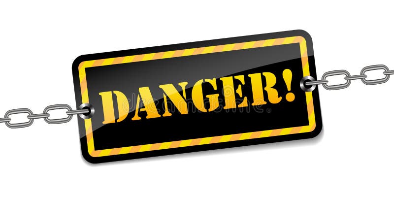 Vector danger warning sign royalty free illustration