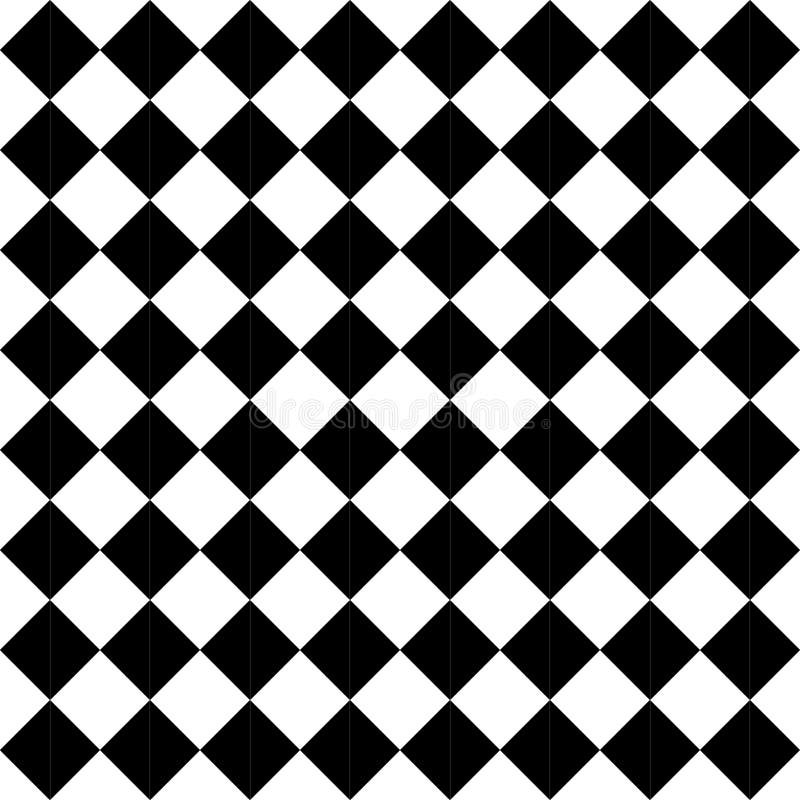 Vector das moderne nahtlose karierte Geometriemuster, Schwarzweiss-Zusammenfassung stock abbildung