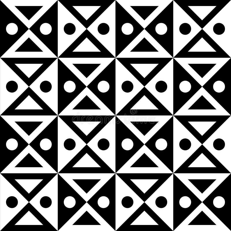 Vector das moderne nahtlose karierte Geometriemuster, Schwarzweiss-Zusammenfassung stock abbildung