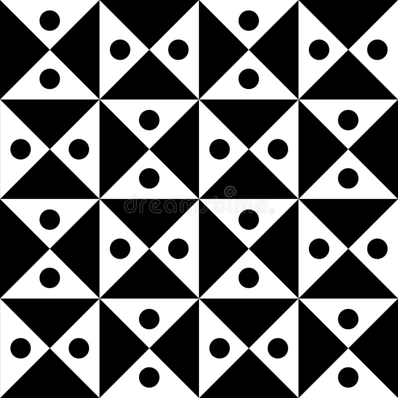 Vector das moderne nahtlose karierte Geometriemuster, Schwarzweiss-Zusammenfassung stock abbildung