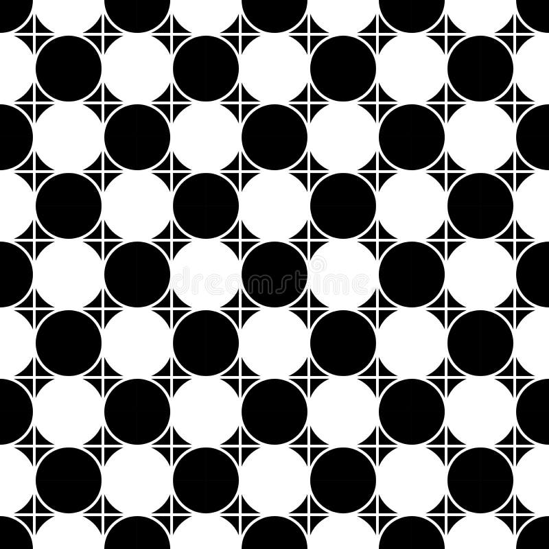 Vector das moderne nahtlose karierte Geometriemuster, Schwarzweiss-Zusammenfassung stock abbildung