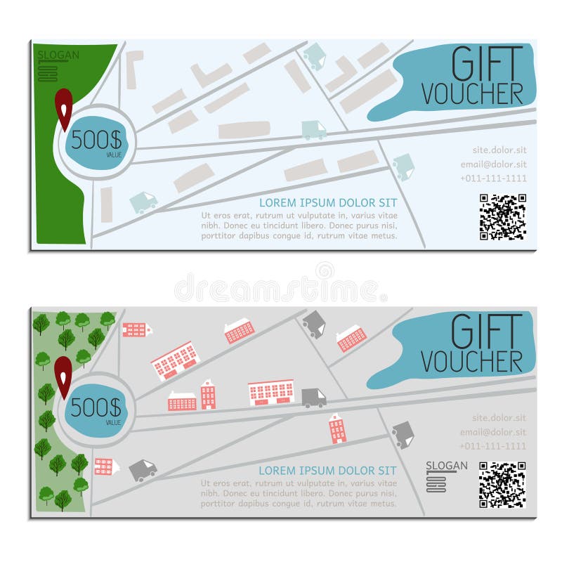 Vector De Couponkaart Van De Giftbon Vector Illustratie Illustration