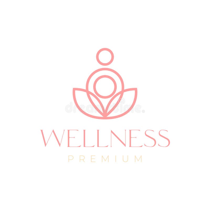 Vector de design minimalist și colorat pentru logo-ul unei case de yoga stock illustration