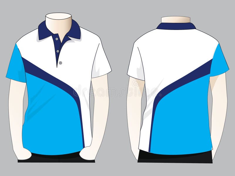 Vector De Diseño De Camisas Polo De Tres Colores de ilustración - Ilustración de hombres, izquierdo: 162015830