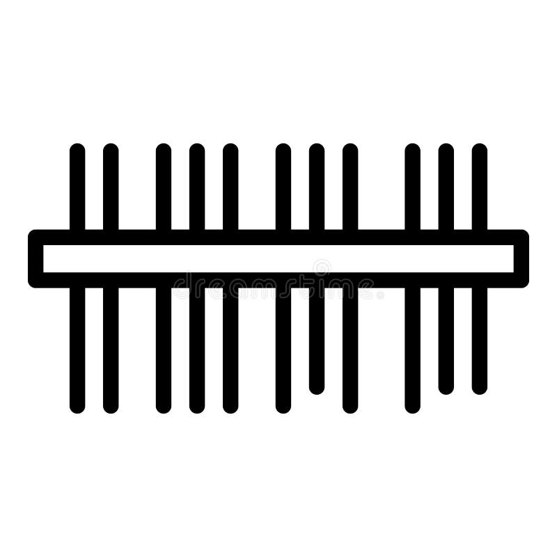 Vector de esquema de icono de código de barras de verificación. código de exploración libre illustration