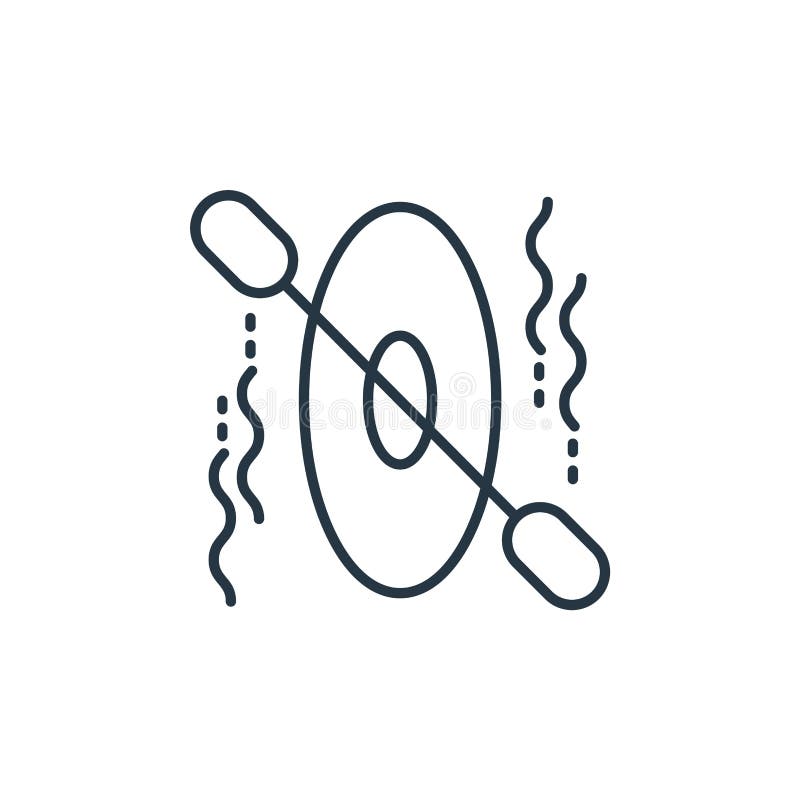 Vector de icono kayak del concepto de viaje. ilustración de línea delgada del trazo editable kayak. signo lineal kayak para uso en ilustración del vector