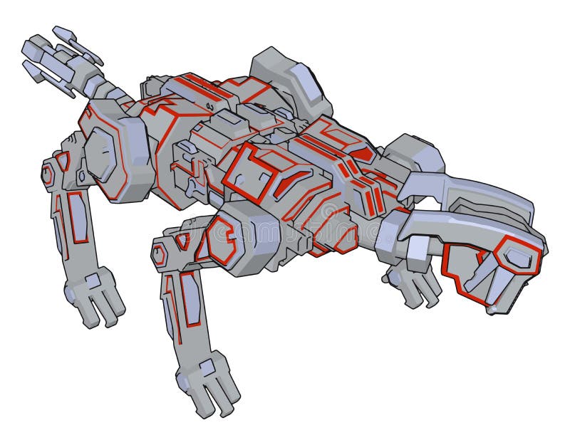 Vector de ilustrare robot pentru câini vector illustration