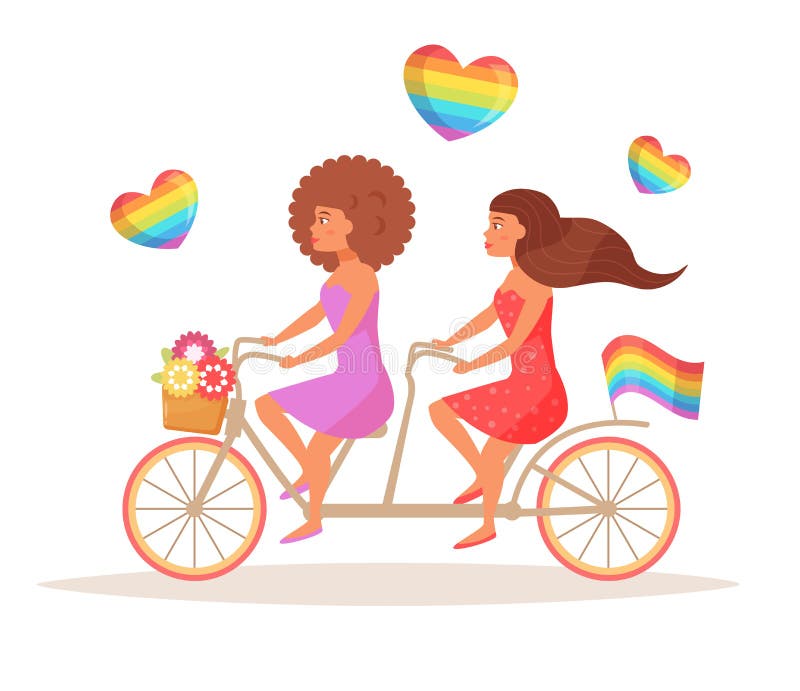 Vector de la bicicleta LGBTQ ilustración del vector Vector de la bicicleta LGBTQ ilustración del vector