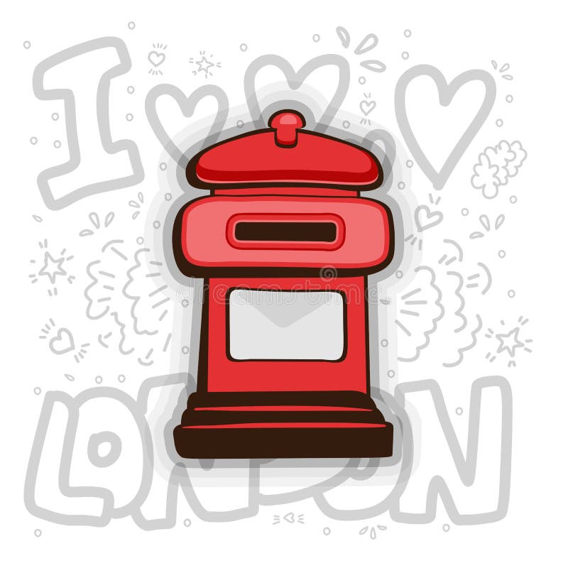 Vector de la caja de los posts de Londres Ejemplo de la historieta de los posts de Londres del inglés Buzón rojo - Inglaterra - L libre illustration Vector de la caja de los posts de Londres Ejemplo de la historieta de los posts de Londres del inglés Buzón rojo - Inglaterra - L libre illustration