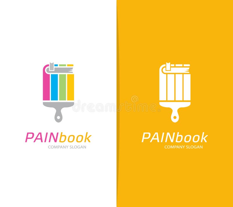 Vector de la combinación del logotipo del libro y de la brocha Librería y símbolo o icono de la biblioteca Cepillo único y educac ilustración del vector Vector de la combinación del logotipo del libro y de la brocha Librería y símbolo o icono de la biblioteca Cepillo único y educac ilustración del vector