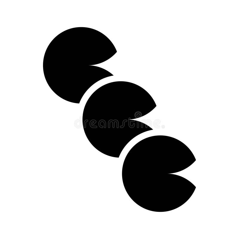 Vector de la galleta de la suerte, l? nea lunar china icono del A? o Nuevo del estilo. Fortune cookie vector, Chinese lunar new year line design icon