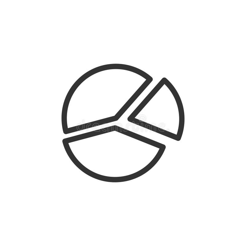 Vector de la plantilla del diseño gráfico del icono del gráfico de sectores stock de ilustración Vector de la plantilla del diseño gráfico del icono del gráfico de sectores stock de ilustración