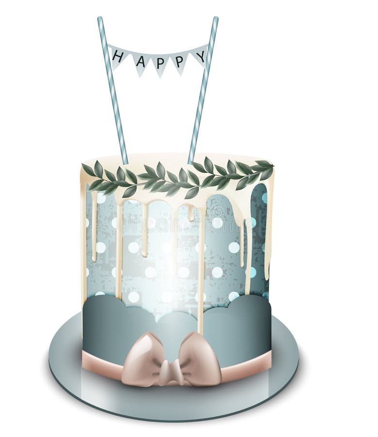 Vector de la torta del feliz cumpleaños realista El helar blanco del chocolate Aniversario, casandose los postres modernos libre illustration Vector de la torta del feliz cumpleaños realista El helar blanco del chocolate Aniversario, casandose los postres modernos libre illustration