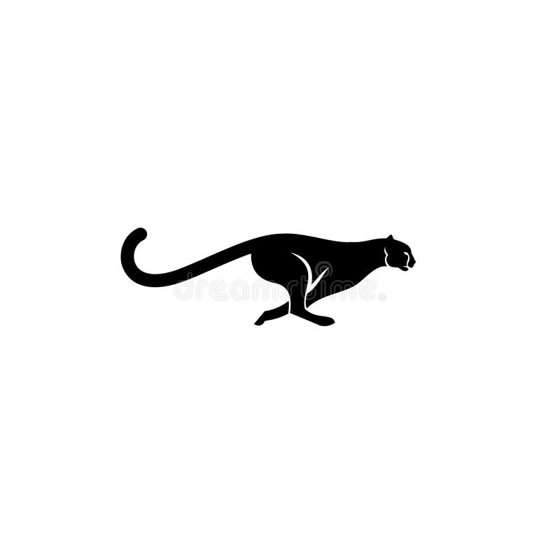 puma negro corriendo