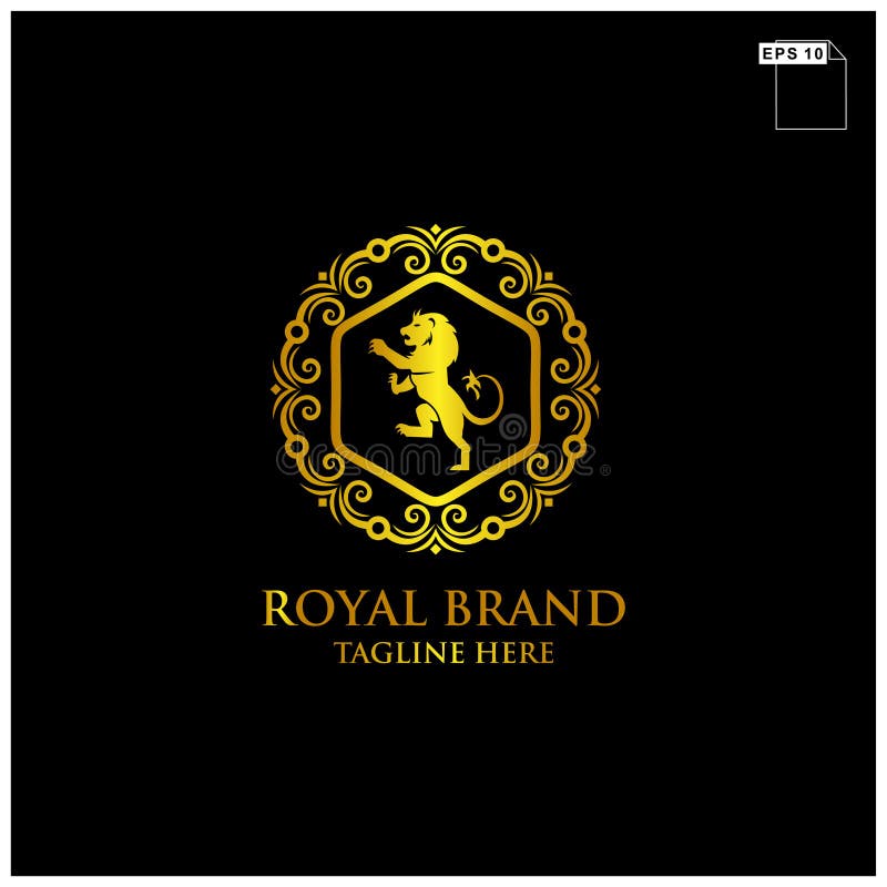 vector de lujo y elegante de la marca del diseño real del logotipo del concepto stock de ilustración vector de lujo y elegante de la marca del diseño real del logotipo del concepto stock de ilustración