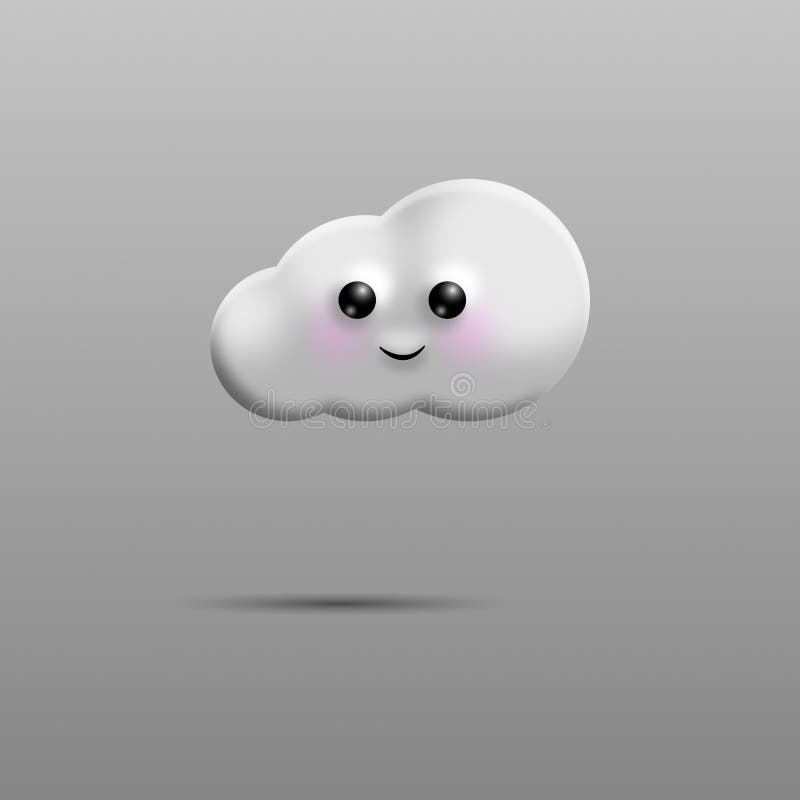 Vector de nori mâzgăliți zâmbitor vector illustration