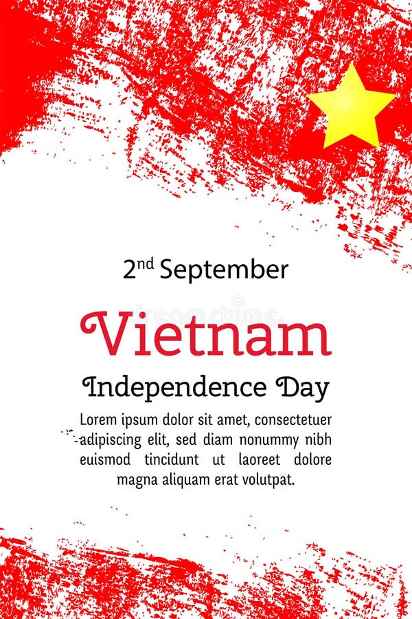Vietnam Independent Day White Background En Yellow Star Flag on in ...