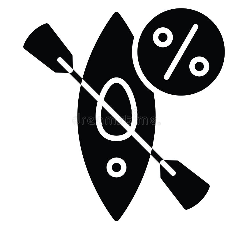 Vector de venta de verano relacionado con canoa o kayak icon libre illustration
