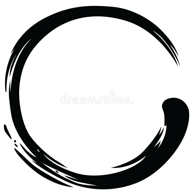 Vector de Zen Circle Paint Brush Stroke