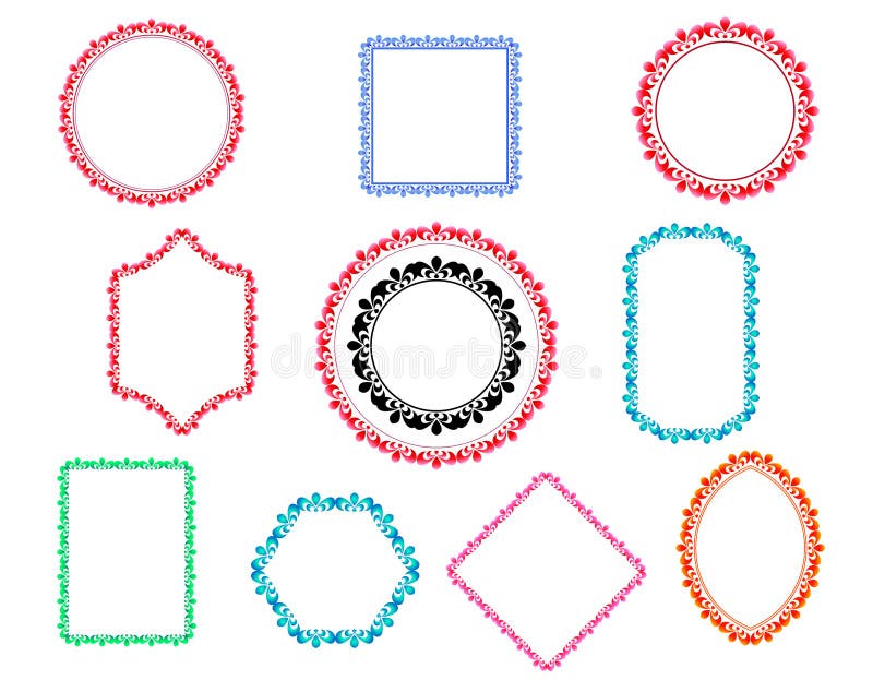 Vector decorative frames stock vector. Illustration of graphic - 56606990