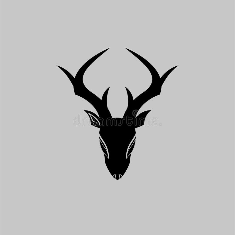 Vector Deer Head with Antlers Stock Vector - Illustration of green, brand:  203541370