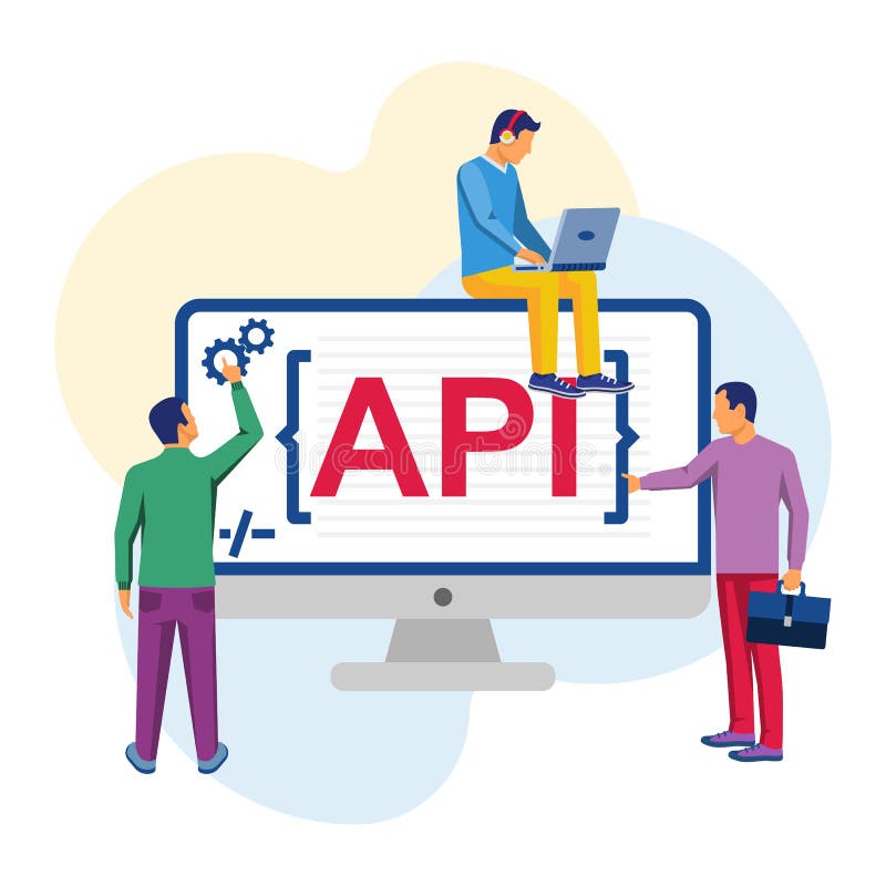 Vector del concepto del API libre illustration Vector del concepto del API libre illustration
