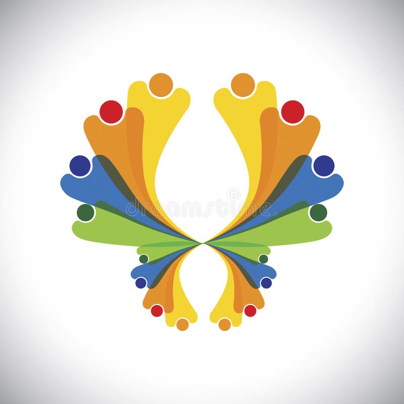 Vector del concepto - gente alegre y emocionada y que se divierte ilustración del vector Vector del concepto - gente alegre y emocionada y que se divierte ilustración del vector