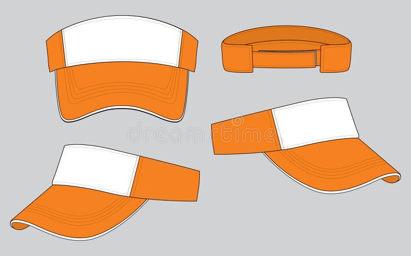 Vector Diseño De Visera: Blanco/naranja Stock de - Ilustración de aislado, sombrero: 135208543
