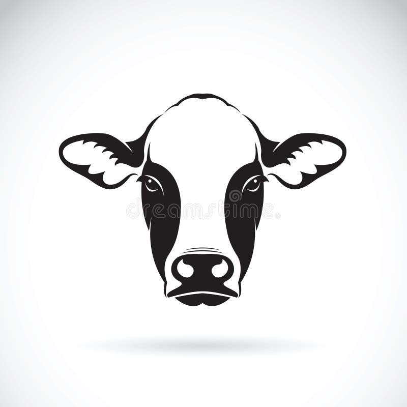 Vector del diseño de la cara de la vaca en el fondo blanco Animal libre illustration Vector del diseño de la cara de la vaca en el fondo blanco Animal libre illustration