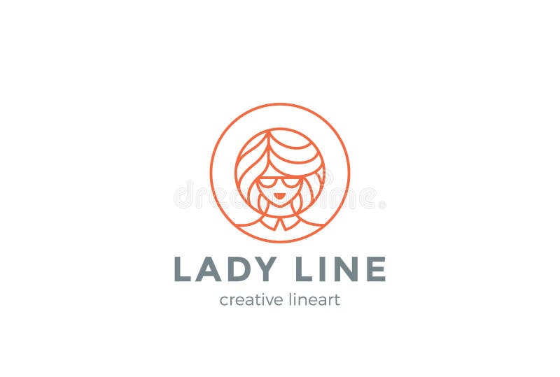 Vector del diseño del logotipo de la mujer del salón del peluquero de la belleza stock de ilustración Vector del diseño del logotipo de la mujer del salón del peluquero de la belleza stock de ilustración