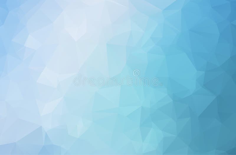 Vector del fondo del extracto del polígono del azul de océano Fondo oscuro abstracto del mosaico del triángulo Ejemplo geométrico