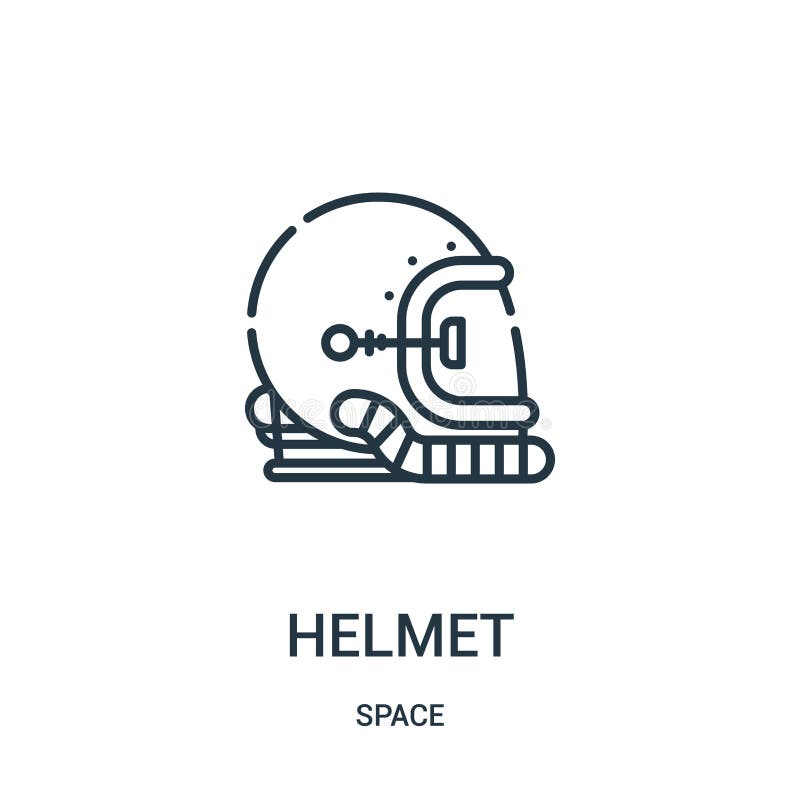 vector del icono del casco de la colección del espacio L?nea fina ejemplo del vector del icono del esquema del casco stock de ilustración vector del icono del casco de la colección del espacio L?nea fina ejemplo del vector del icono del esquema del casco stock de ilustración