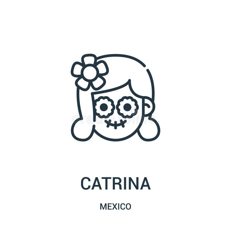 vector del icono del catrina de la colección de México Línea fina ejemplo del vector del icono del esquema del catrina ilustración del vector vector del icono del catrina de la colección de México Línea fina ejemplo del vector del icono del esquema del catrina ilustración del vector