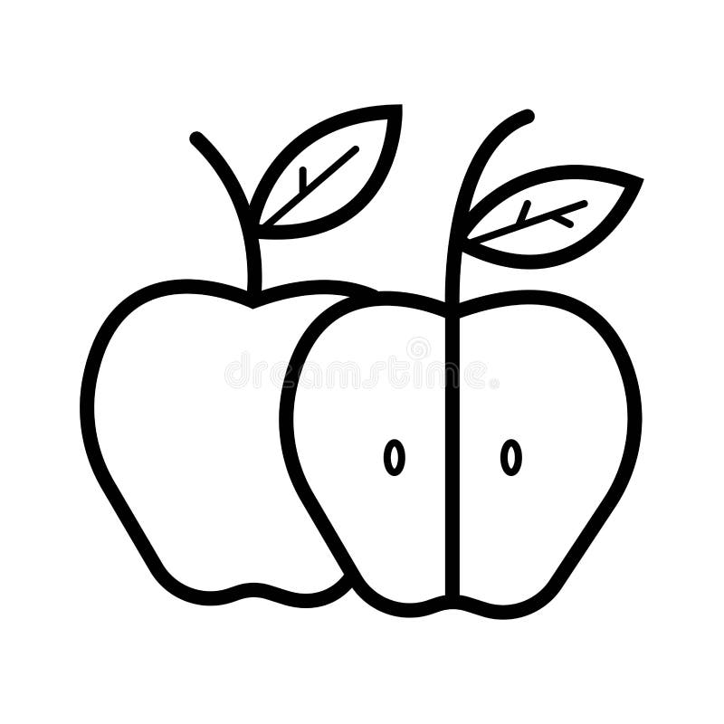 Vector del icono de Apple stock de ilustración Vector del icono de Apple stock de ilustración
